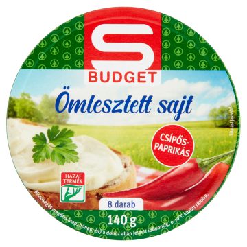 S-Budget ömlesztett sajt csípőspaprikás 140g
